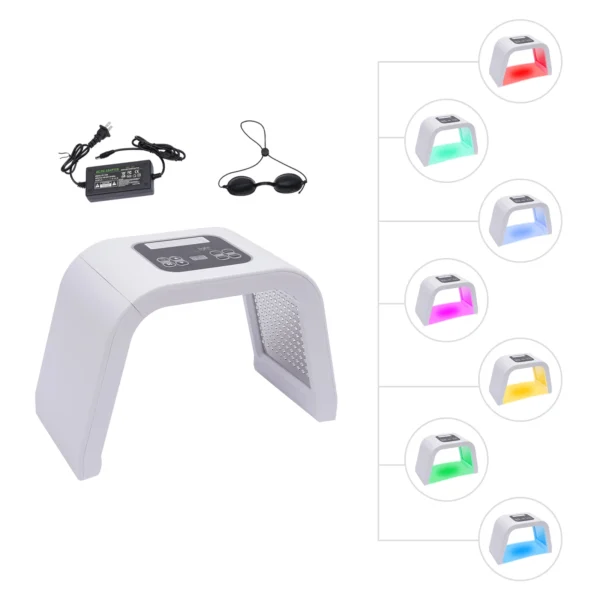 7 Color LED Light Therapy for Face, 7 in 1 Beauty Equipment for Skin Care at Home LED Mask Professional for SPA, AC100V-240V
