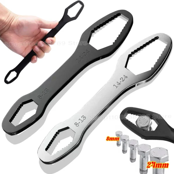 Self-tightening Adjustable Glasses Wrenches 8-24mm Universal Torx Wrench Board Double-head Torx Spanner Hand Tools for Factory