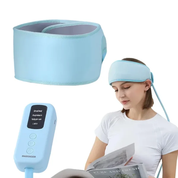 Electric Head Massager Airbag Pressure Massage Health Care heating Relief Scalp Deep Relaxation Physiotherapy 360°wrapping