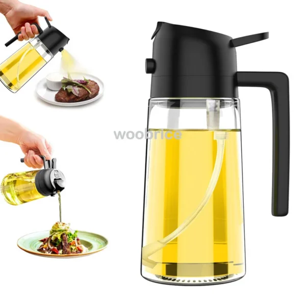 2in1 Kitchen Spray Oil Dispenser Oil Sprayer Polisher Or Only Spray for Air Fryer Salad Grilling Roasting Cooking Kitchen Acce